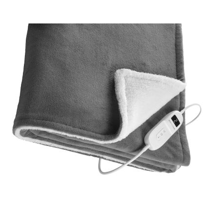 Concept DV7420 - Електрическо отопляемо одеяло 160 W/230 V 180x130 см сиво/бяло