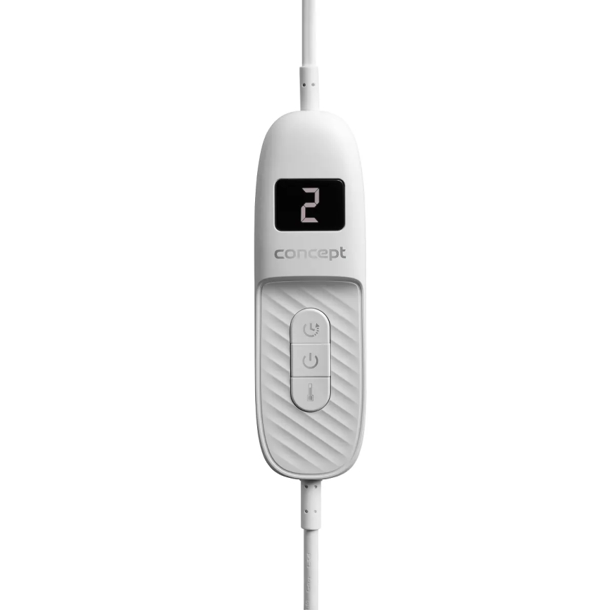 Concept DV7420 - Електрическо отопляемо одеяло 160 W/230 V 180x130 см сиво/бяло