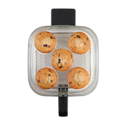 Concept FR5500 - Еър фрайър GLASS & FAST 5,5 l 1200W/230V черен