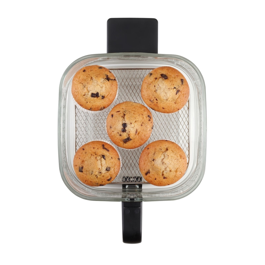 Concept FR5500 - Еър фрайър GLASS & FAST 5,5 l 1200W/230V черен