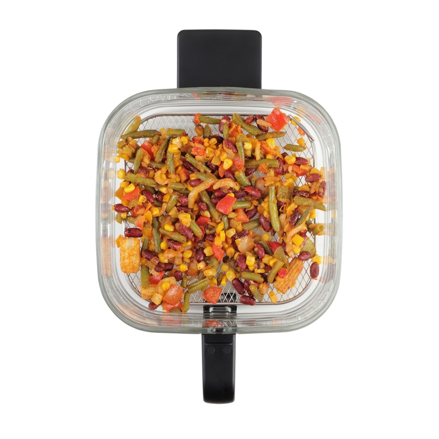 Concept FR5500 - Еър фрайър GLASS & FAST 5,5 l 1200W/230V черен