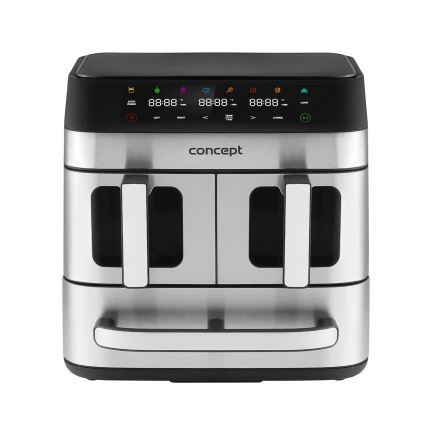 Concept FR9000 - Въздушна фритюрница PIZZA TRIO 18,5 л, 2700 W / 230 V, неръждаема стомана/черна