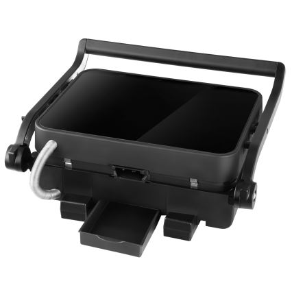 Concept ge3600 - Контактен грил с температурен сензор GLASS 2000W/230V черен