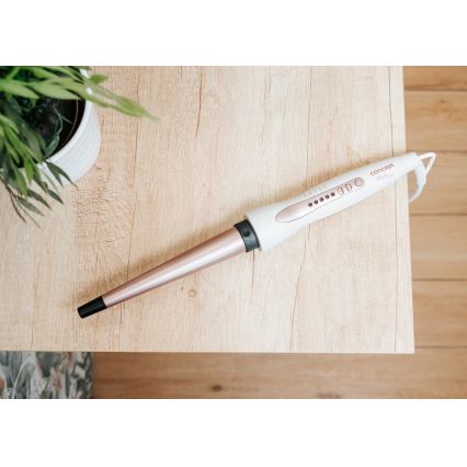 Concept KK2125 - Конусна маша за коса GLAM STYLE 42W/230V бял/розово злато