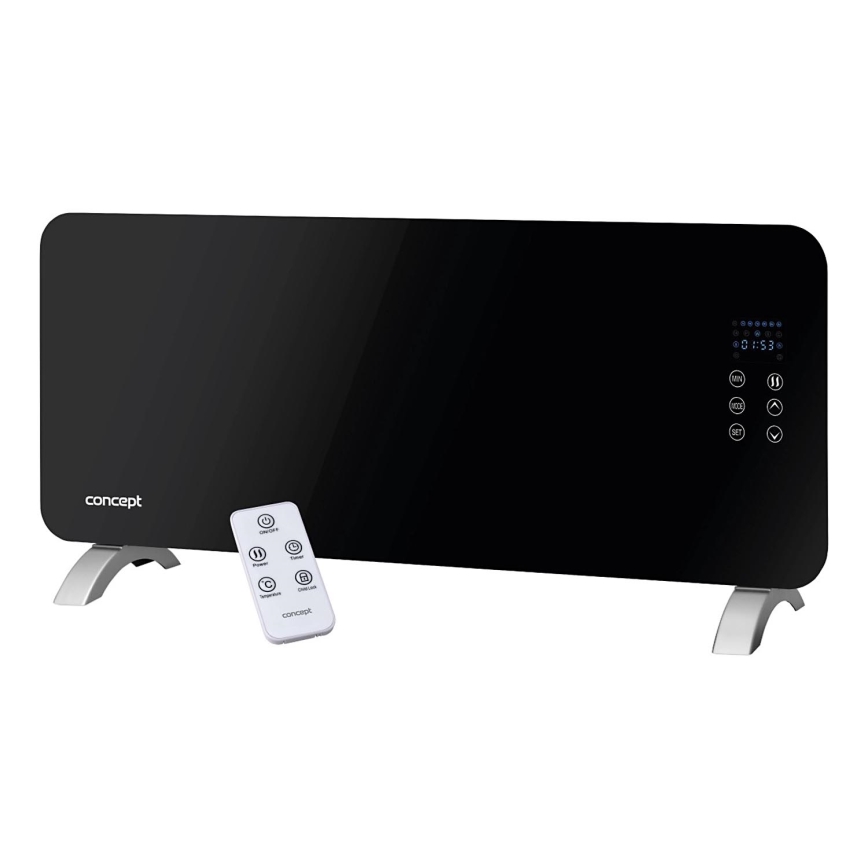 Concept KS4010 - Електрически нагревател/конвектор 1000/2000W IP24 черен + дистанционно управление