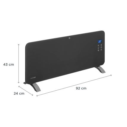 Concept KS4100 - Умен електрически конвектор/нагревател 1000/2000W Wi-Fi IP24 сив