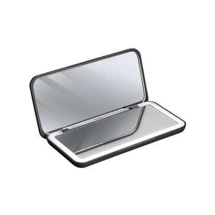 Concept KZ2020 - LED джобно козметично огледало PERFECT SKIN LED/1,5W/5V 4500-5500K 300 mAh черно