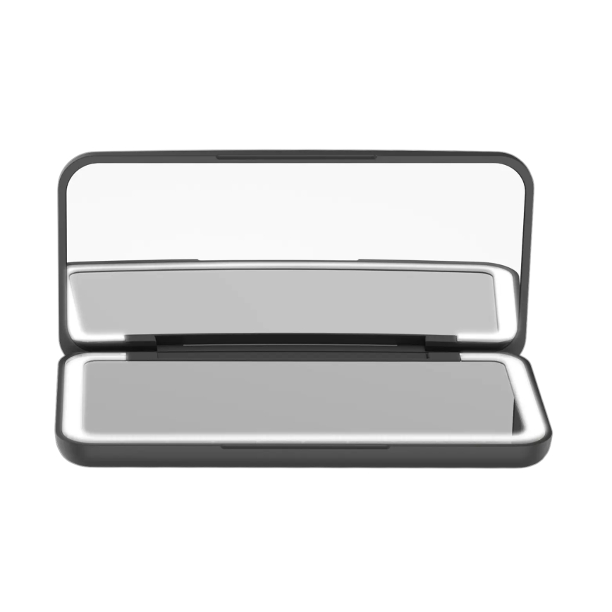 Concept KZ2020 - LED джобно козметично огледало PERFECT SKIN LED/1,5W/5V 4500-5500K 300 mAh черно