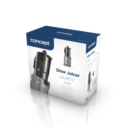 Concept LO7120 - Бавнооборотна сокоизстисквачка JUICY 250W/230V сив