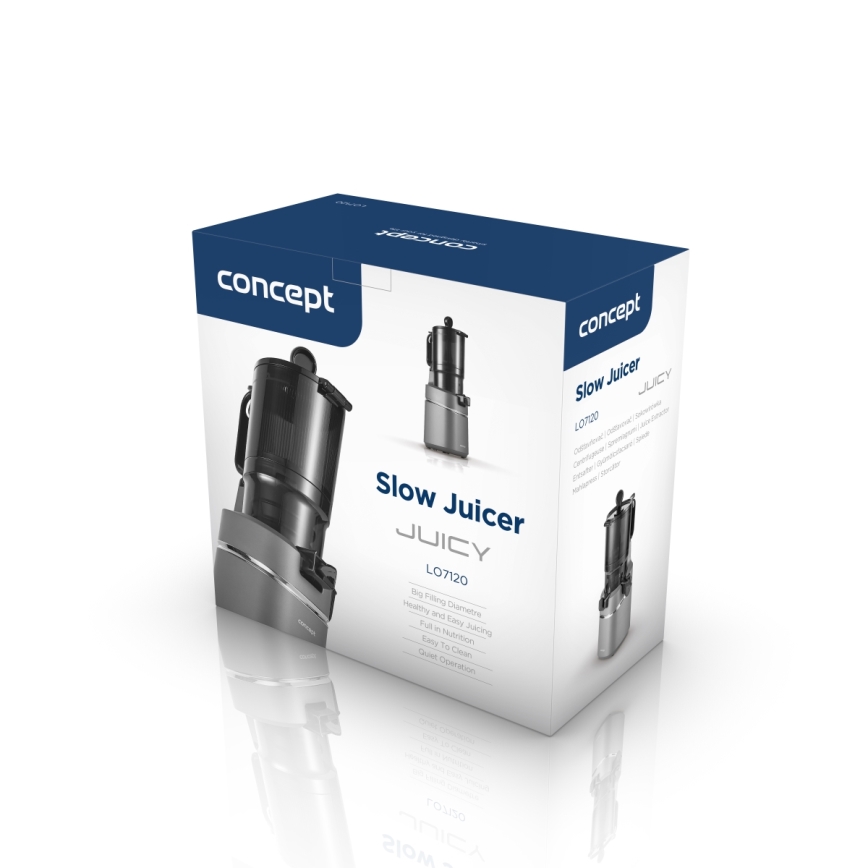 Concept LO7120 - Бавнооборотна сокоизстисквачка JUICY 250W/230V сив
