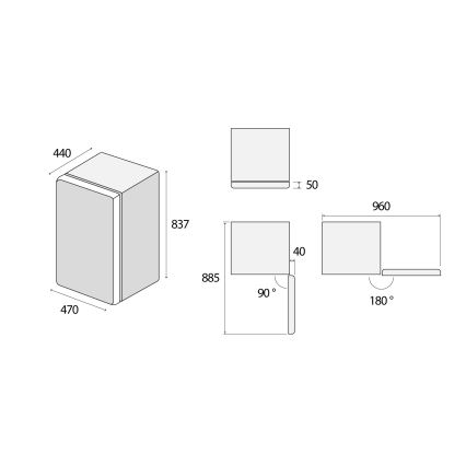 Concept LTR3047bcN - Ретро хладилник 93 л черен