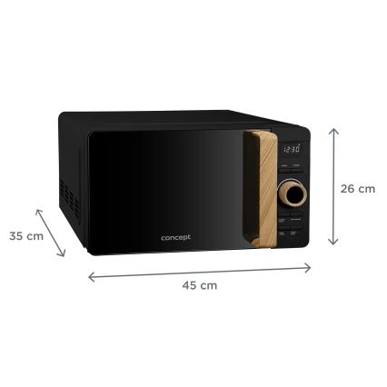 Concept MT3520bc - Микровълнова фурна 800W/230V 20 l черна