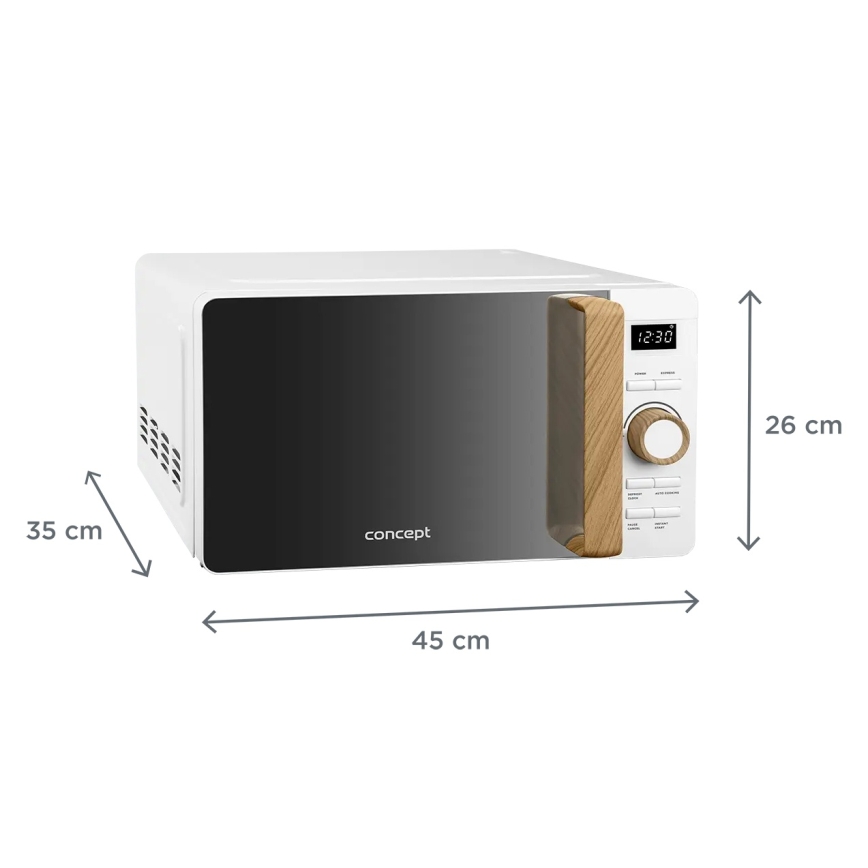Concept MT4420wh - Микровълнова фурна 800W/230V 20 л бяла