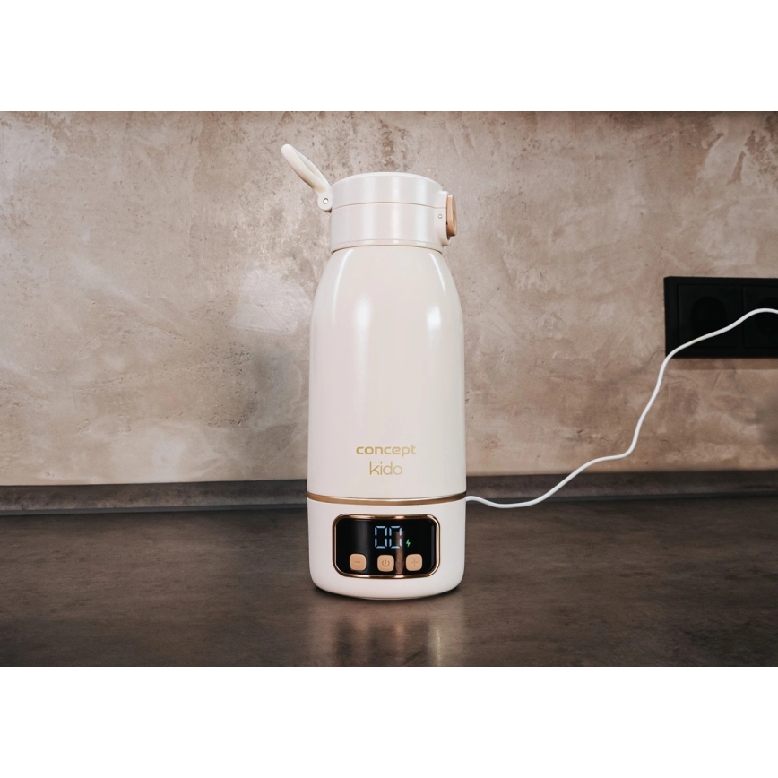 Concept OC4000 - Преносим нагревател за вода и мляко KIDO 500 ml 36W/7,4V 5000 mAh бежов