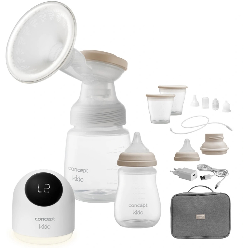 Concept OM4000 - Електрическа помпа за изцеждане на мляко 2 в 1 KIDO бяла