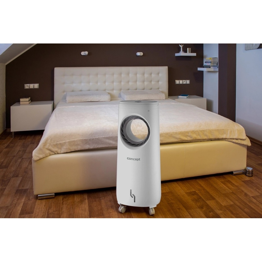 Concept OV5220 - Мултифункционален преносим въздушен охладител 4в1 5 л 80W/230V бял + дистанционно управление