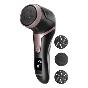 Concept PN3020 - Електрическа пила за пети PERFECT SKIN 5V 1200 mAh IPX6 черна/розово-златиста