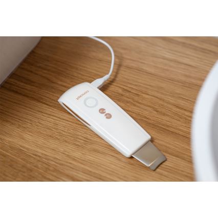 Concept PO2030 - Козметична ултразвукова шпатула PERFECT SKIN 2,5W/5V USB 600 mAh бял