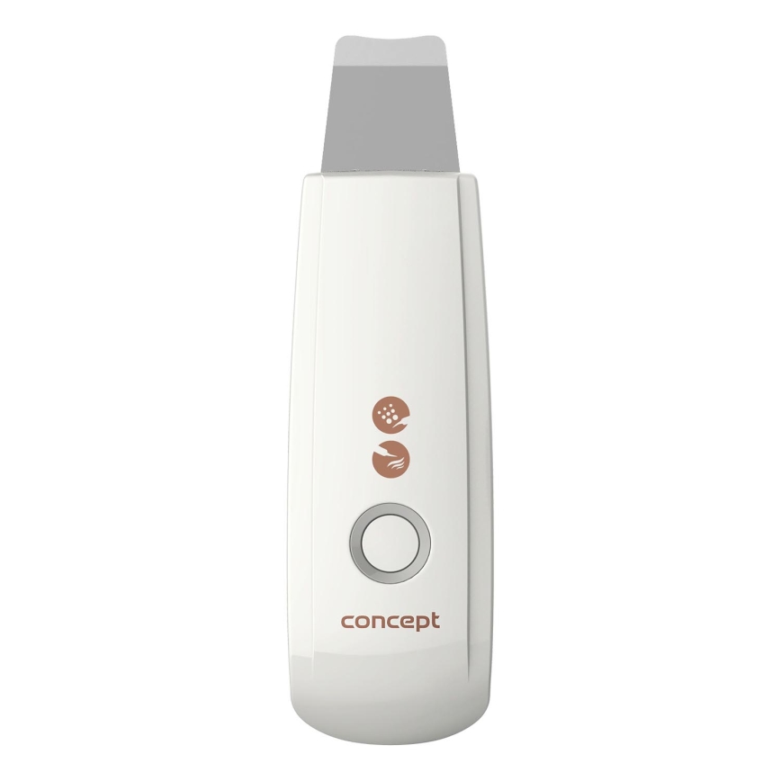 Concept PO2030 - Козметична ултразвукова шпатула PERFECT SKIN 2,5W/5V USB 600 mAh бял