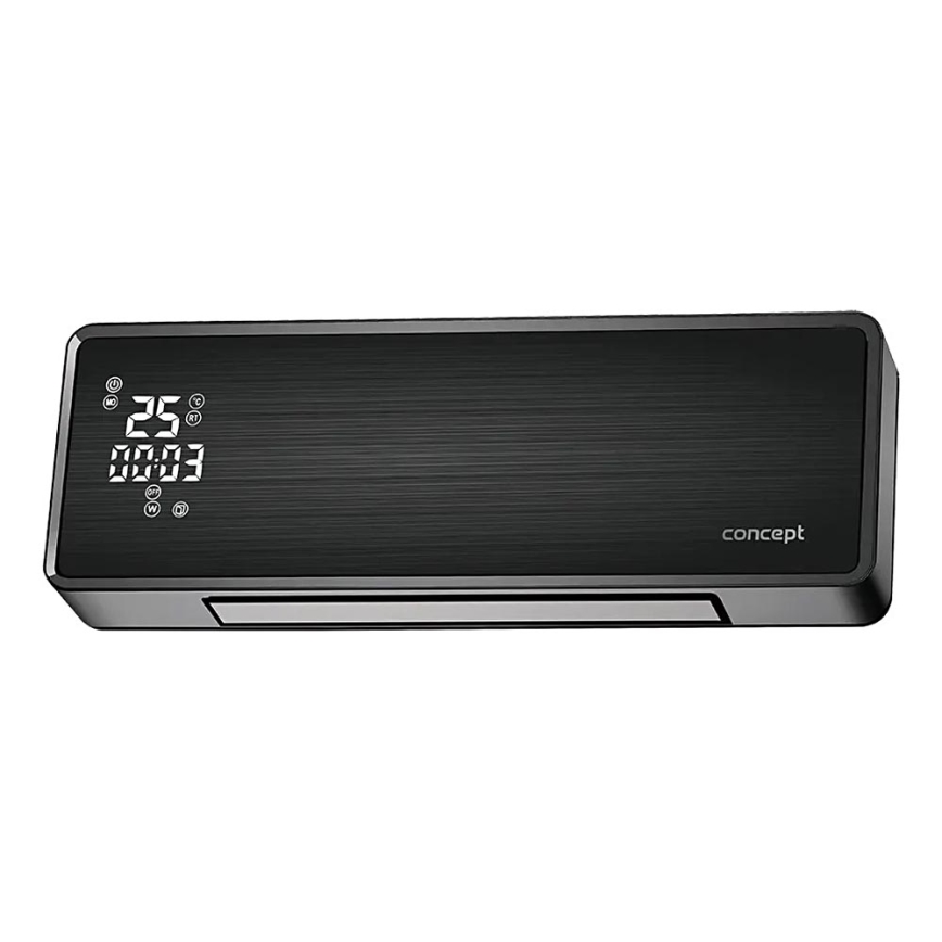 Concept QH4001 - Електрически нагревател 1000/2000W IP22 черен + дистанционно управление
