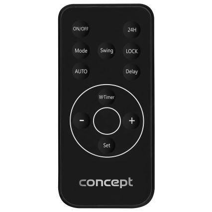 Concept QH4001 - Електрически нагревател 1000/2000W IP22 черен + дистанционно управление