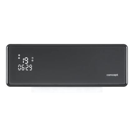 Concept QH4100 - Електрически нагревател 1000/2000W, Wi‑Fi, IP22, сив, с дистанционно управление