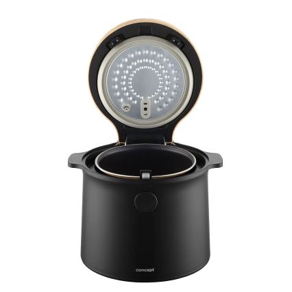 Concept RE4040 - Дигитален оризовар 2 в 1 450 W / 230 V 2 л черен/дървесен декор