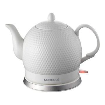 Concept RK0050 - Електрическа кана 1,2 л 1000W/230V бяла/керамика