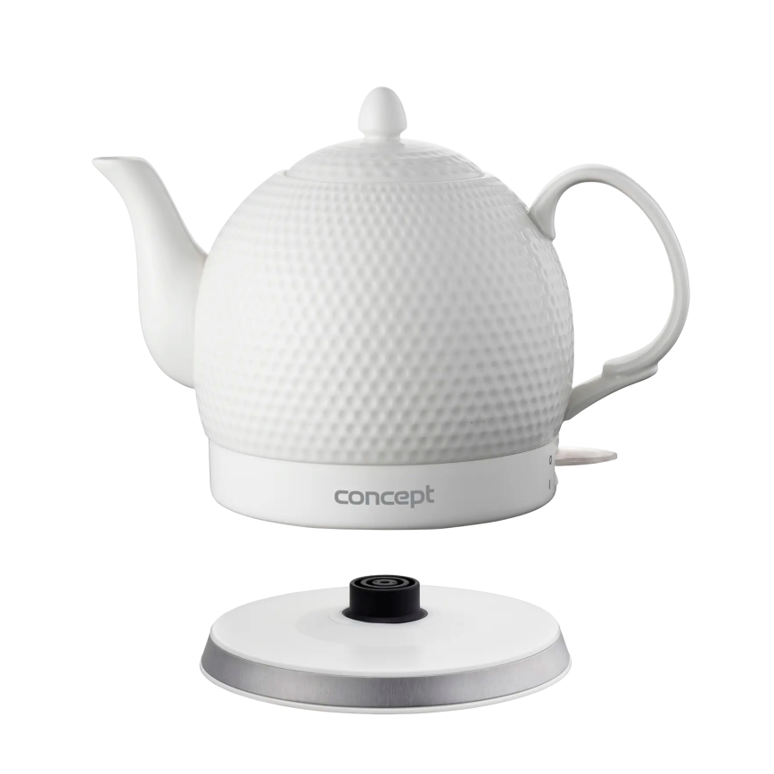 Concept RK0050 - Електрическа кана 1,2 л 1000W/230V бяла/керамика