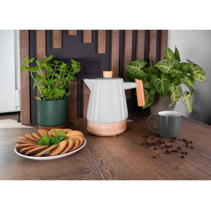 Concept RK0091 - Електрическа кана 1,5 л 1500W/230V светлосива/имитация на дърво/керамика