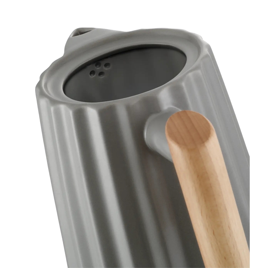 Concept RK0092 - Електрическа кана 1,5 л 1500W/230V тъмно сива/дървесен декор/керамика