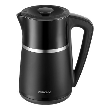 Concept RK3100 - електрическа кана с регулиране на температурата, 1,7 л, 2200 W/230 V, черна