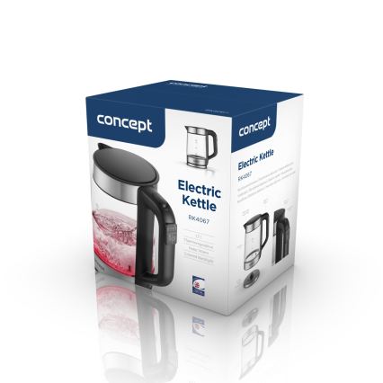 Concept RK4067 - Електрическа кана с терморегулация 1,7 l 2200W/230V неръждаема стомана