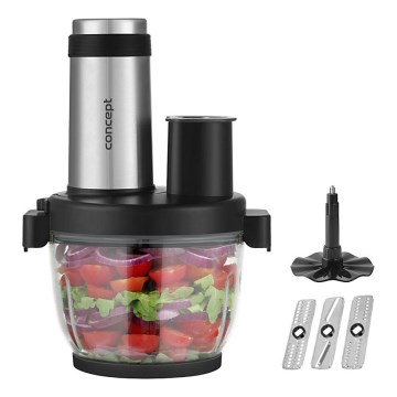 Concept RM3300 - Кухненски робот с ренде 1000W/230V черен/неръждаем