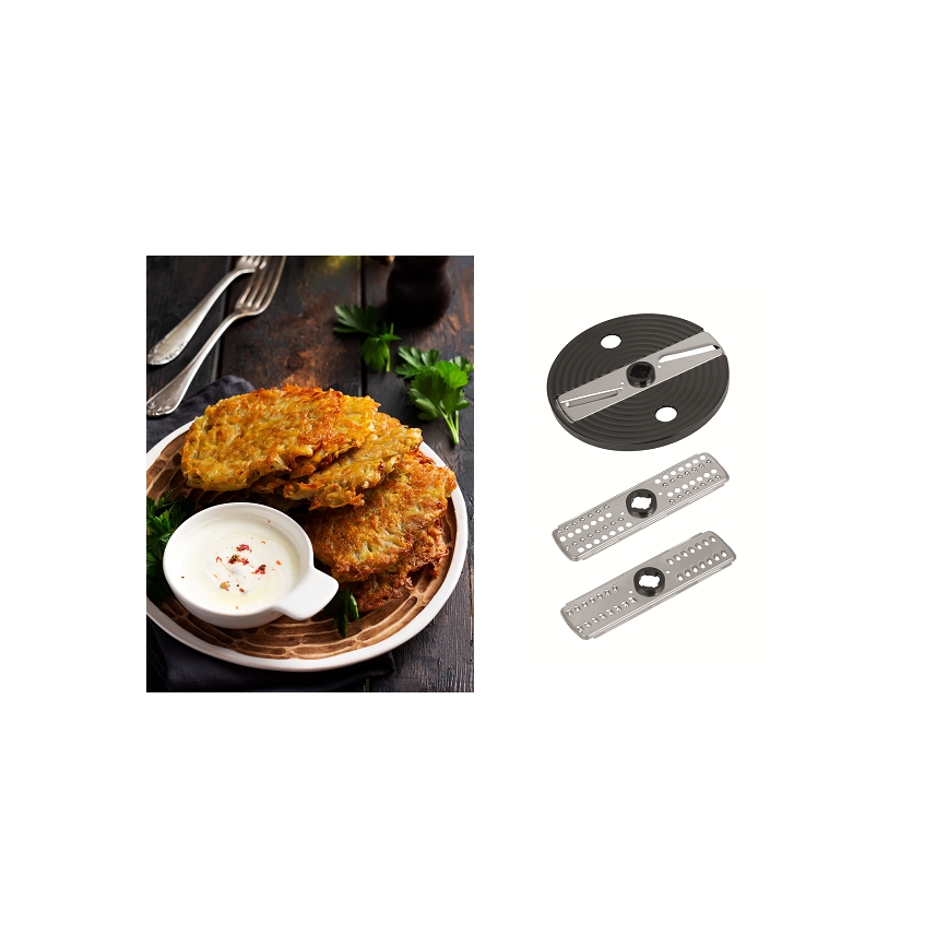 Concept RM3300 - Кухненски робот с ренде 1000W/230V черен/неръждаем