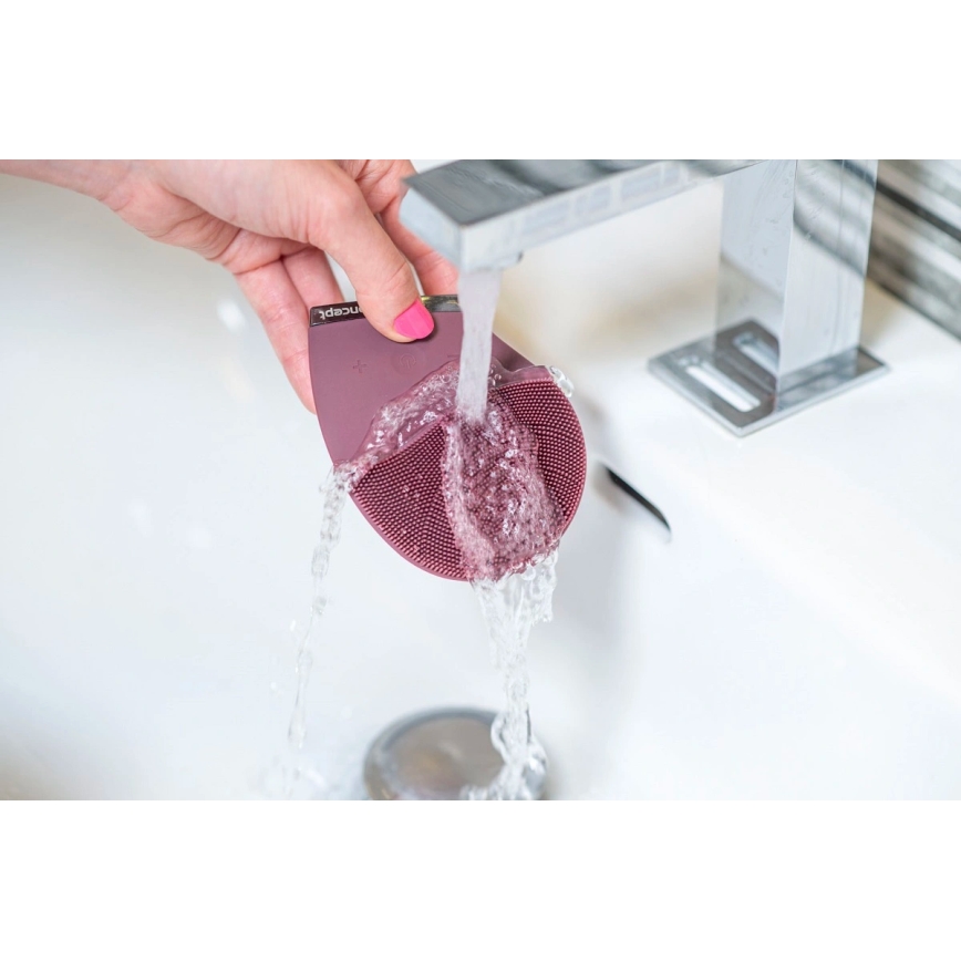 Concept SK9101 - Почистваща четка за лице SONIVIBE 2W/5V 250 mAh IPX7 червена