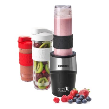 Concept SM3385 - Блендер за смути с аксесоари ACTIVE SMOOTHIE 500W/230V черен
