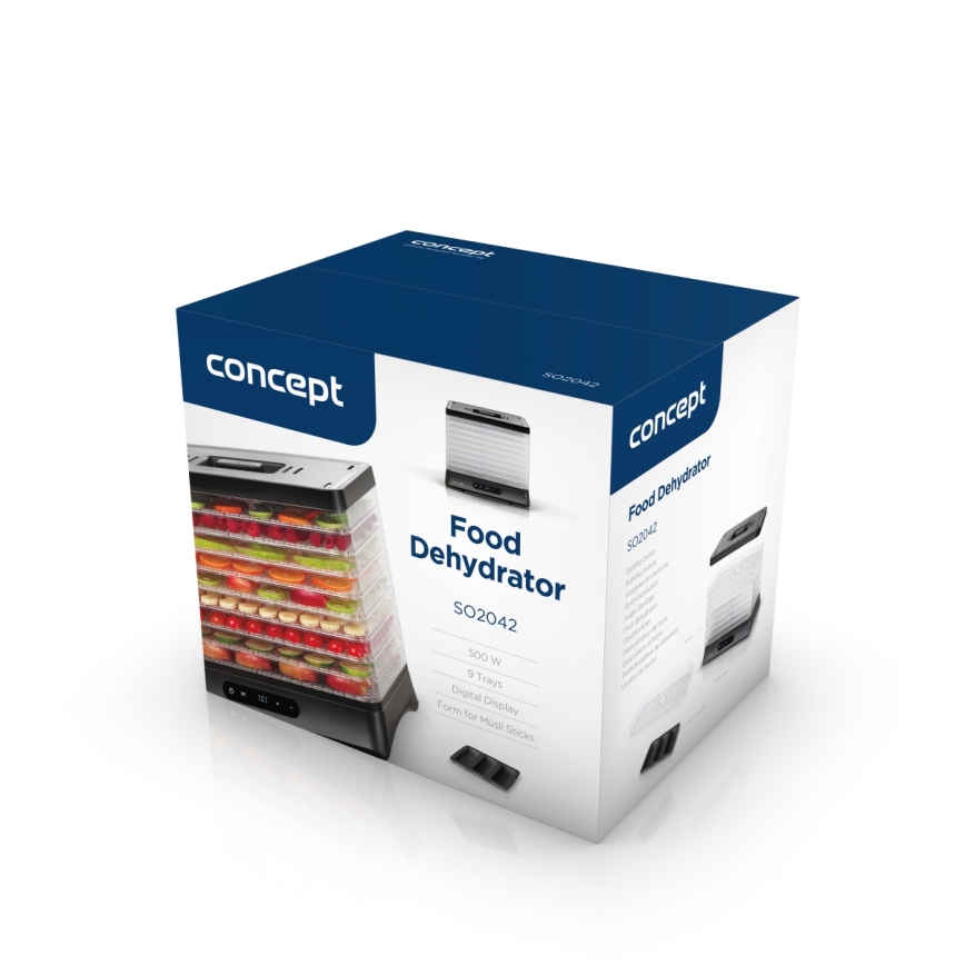 Concept SO2042 - Сушилня за храни 500W/230V черна + силиконова форма