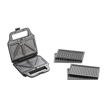 Concept SV3054 - Уред за приготвяне на сандвичи 3в1 700W/230V черен