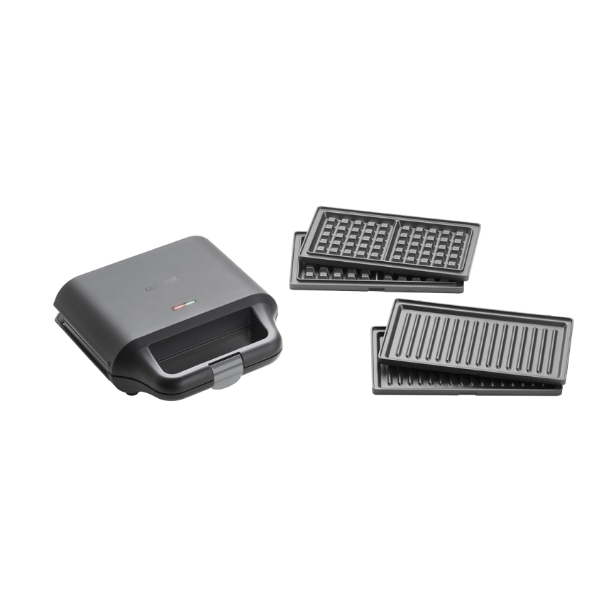 Concept SV3054 - Уред за приготвяне на сандвичи 3в1 700W/230V черен