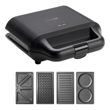 Concept SV3055 - Уред за приготвяне на сандвичи 4в1 700W/230V черен