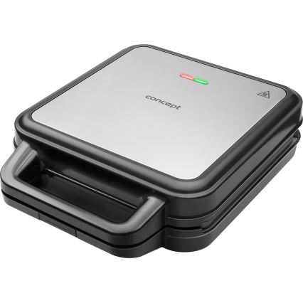 Concept SV3080 - Уред за приготвяне на сандвичи FAMILY 3в1 1200W/230V черен/неръждаем
