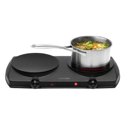 Concept VE3060 - Двоен електрически котлон 2500W/230V черен