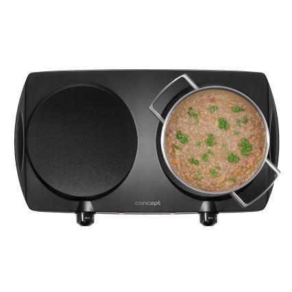 Concept VE3060 - Двоен електрически котлон 2500W/230V черен