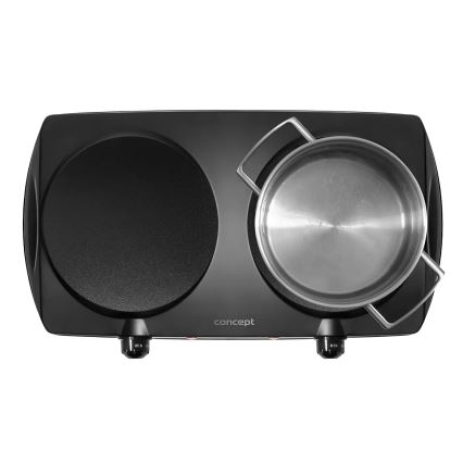 Concept VE3060 - Двоен електрически котлон 2500W/230V черен