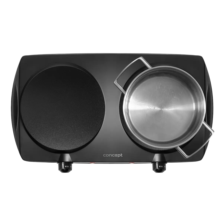 Concept VE3060 - Двоен електрически котлон 2500W/230V черен
