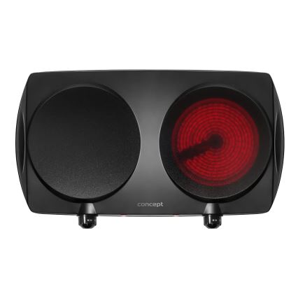 Concept VE3060 - Двоен електрически котлон 2500W/230V черен