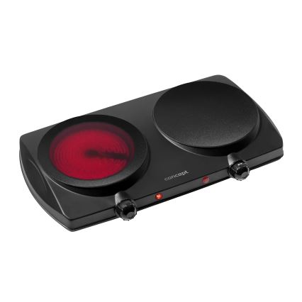 Concept VE3060 - Двоен електрически котлон 2500W/230V черен