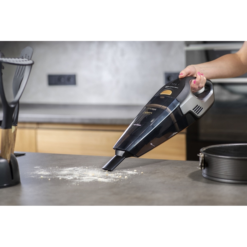 Concept VP4353-Ръчна прахосмукачка WET & DRY RISER EXTENSION 110W/18,5V 2200 mAh черен