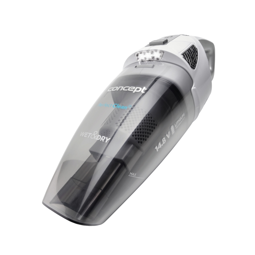 Concept VP4370 - Ръчен прахосмукачка WET & DRY PERFECT CLEAN 90W/14,8V 2200 mAh бял